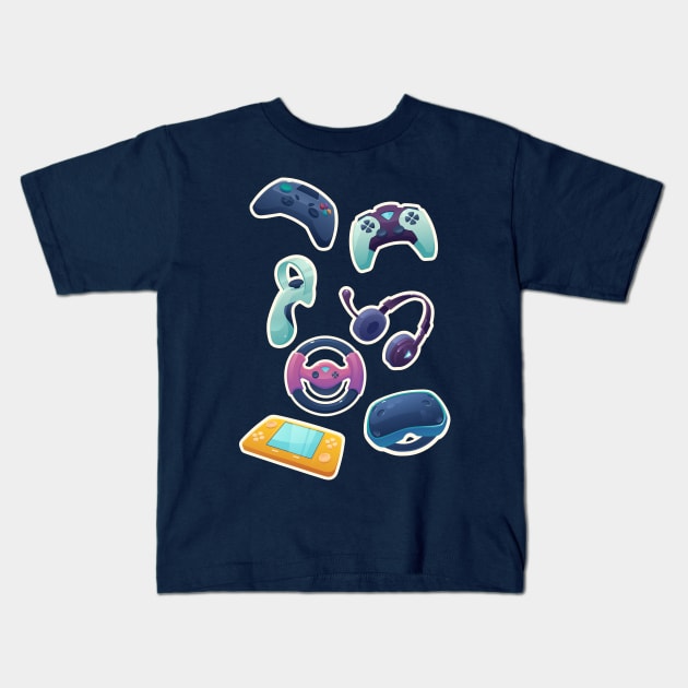Gamer's Essentials Kids T-Shirt by Pakyu Pashion